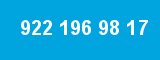 922 196 98 17 922 196 98 17